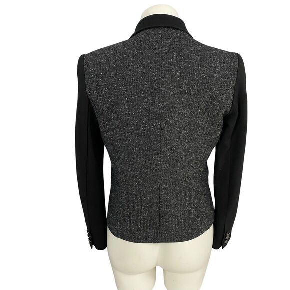 Jessica Simpson Blazer Womens 7/8 Black Colorblock Work Office Jacket Corpcore - Picture 2 of 16